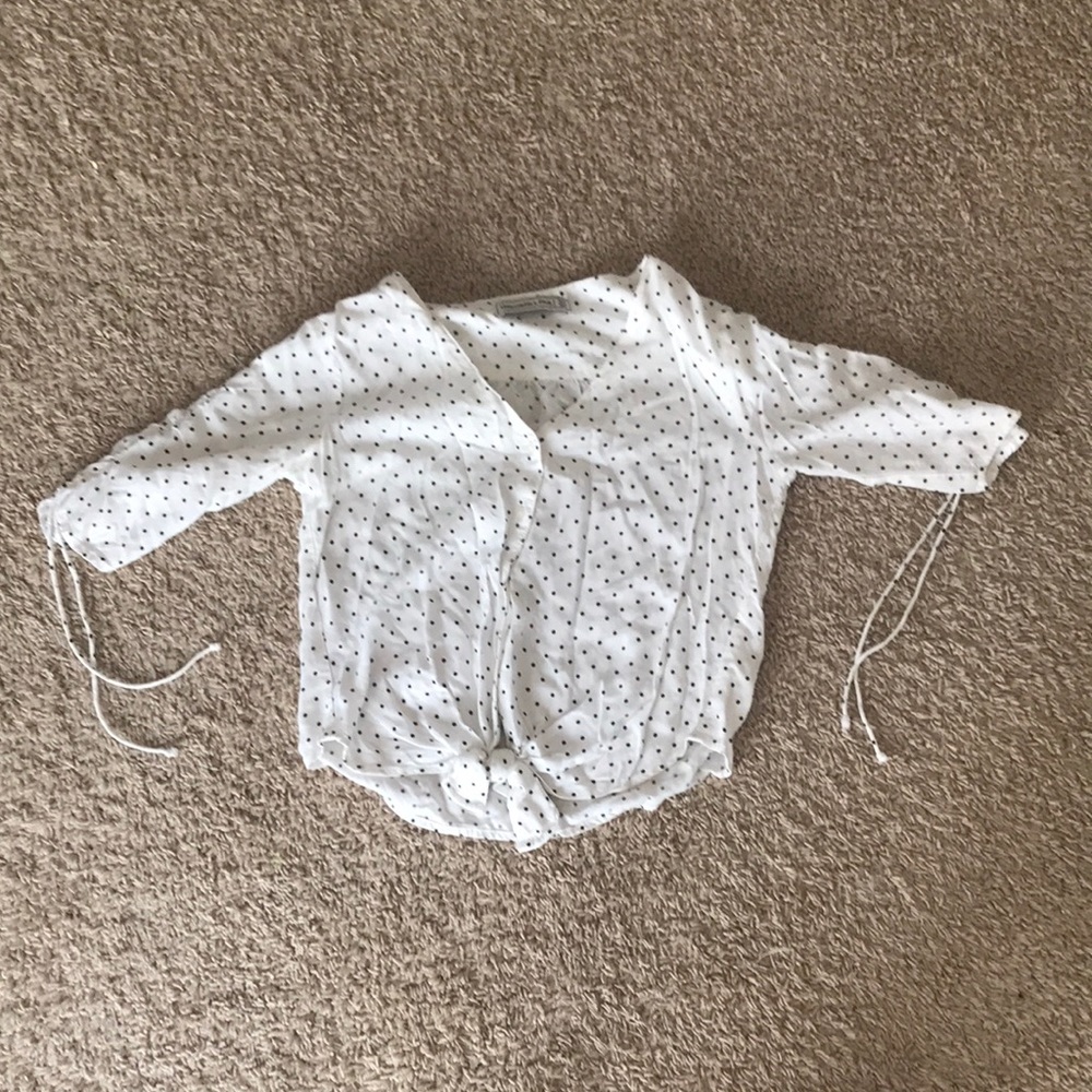 White Polka Dot Summer Top
